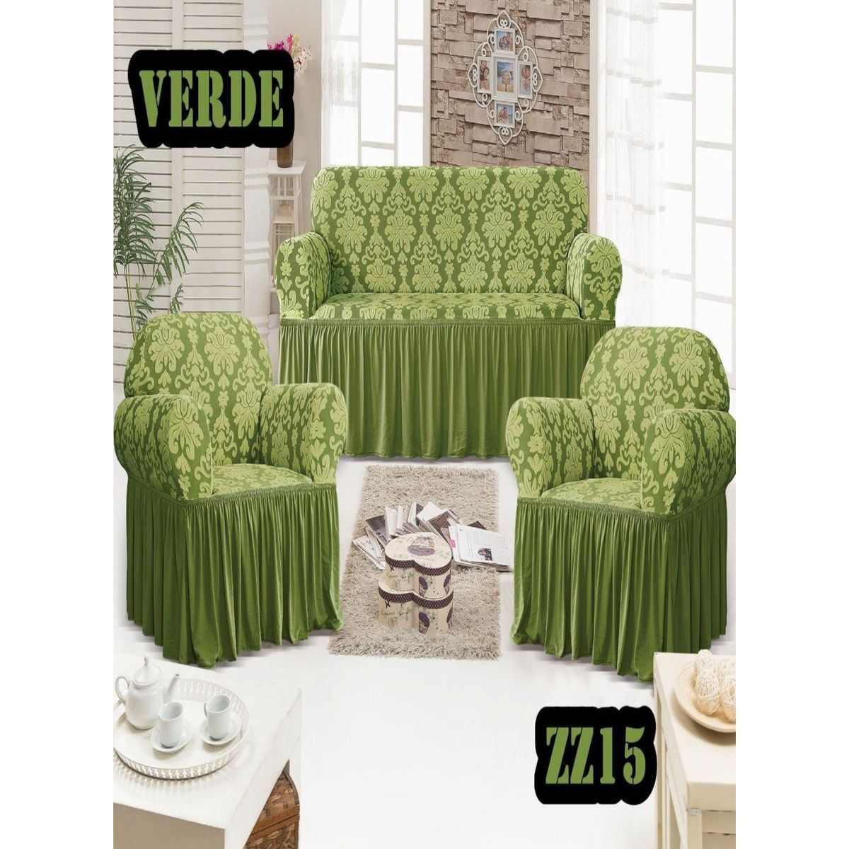 GENERICO - FUNDAS TURKAS 3 CUERPOS MAS 2 DE 1 CUERPO