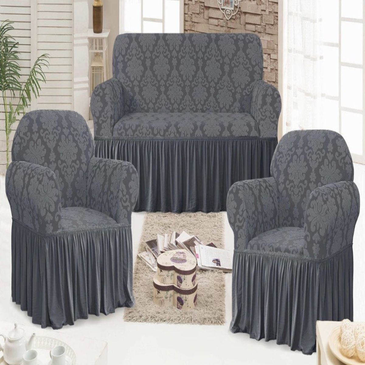 GENERICO - FUNDAS TURKAS 3 CUERPOS MAS 2 DE 1 CUERPO