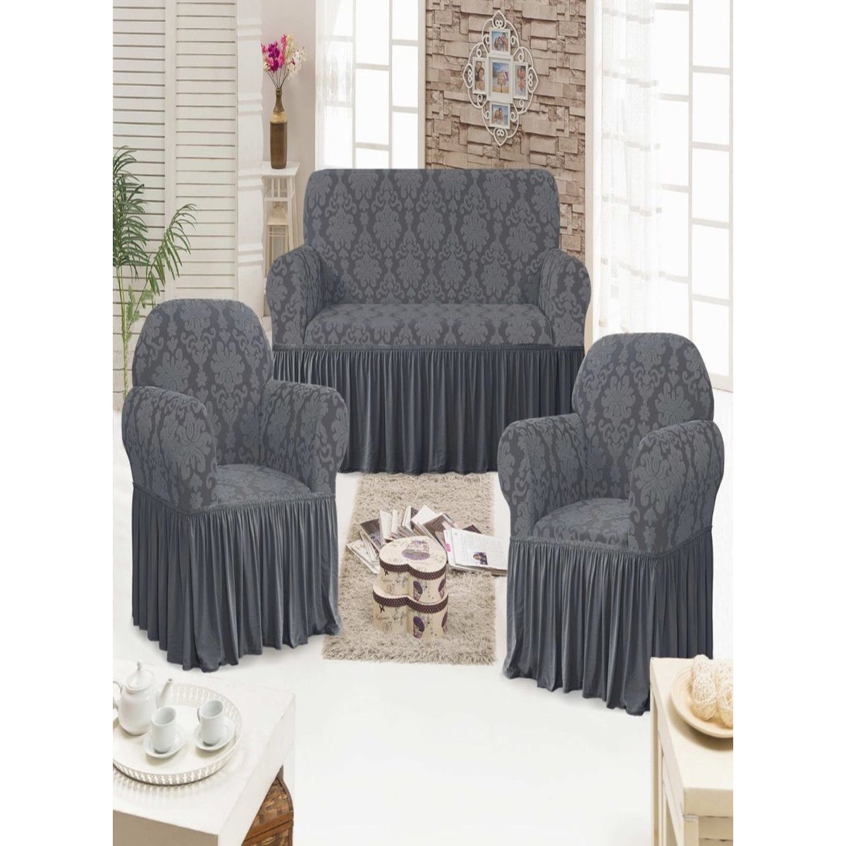 GENERICO - FUNDAS TURKAS 3 CUERPOS MAS 2 DE 1 CUERPO