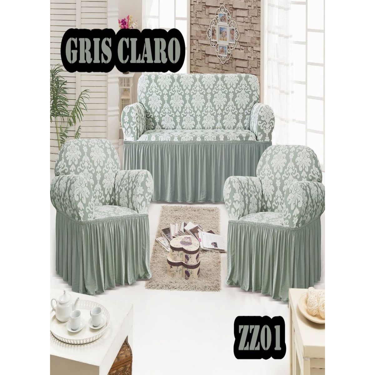 GENERICO - FUNDAS TURKAS 3 CUERPOS MAS 2 DE 1 CUERPO