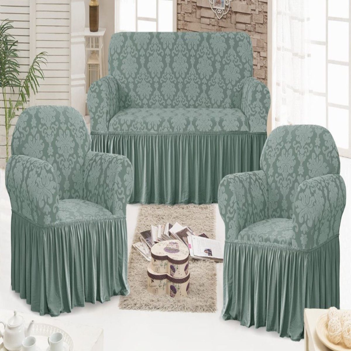 GENERICO - FUNDAS TURKAS 3 CUERPOS MAS 2 DE 1 CUERPO