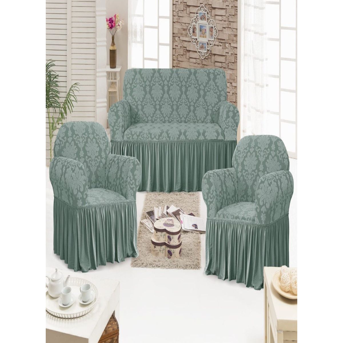 GENERICO - FUNDAS TURKAS 3 CUERPOS MAS 2 DE 1 CUERPO