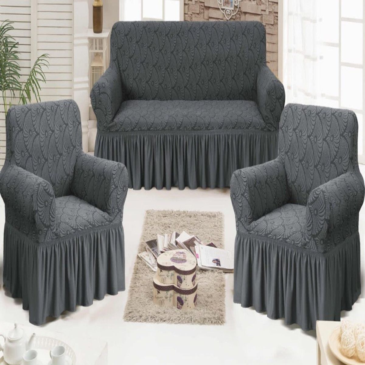 GENERICO - FUNDAS TURKAS 3 CUERPOS MAS 2 DE 1 CUERPO