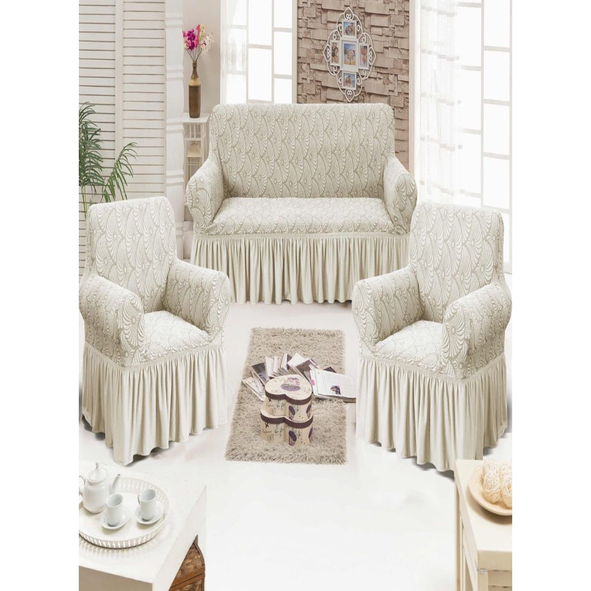 GENERICO - FUNDAS TURKAS 3 CUERPOS MAS 2 DE 1 CUERPO