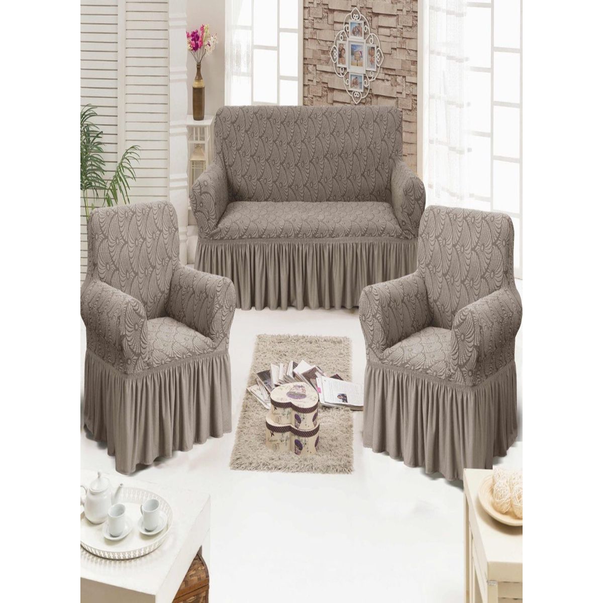 GENERICO - FUNDAS TURKAS 3 CUERPOS MAS 2 DE 1 CUERPO