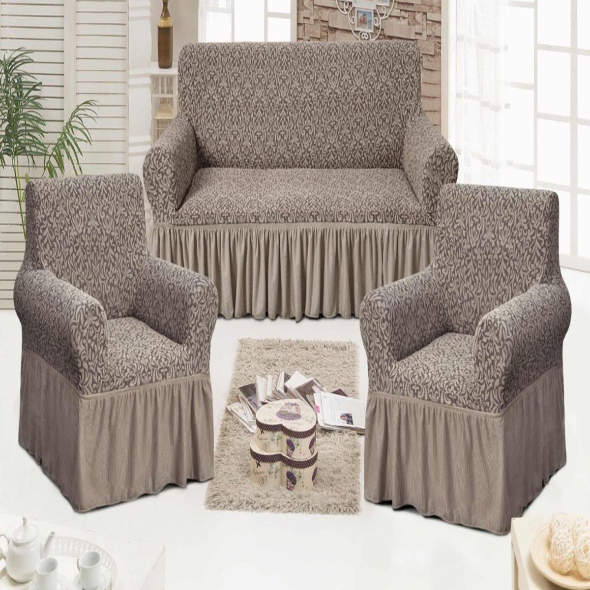 GENERICO - FUNDAS TURKAS 3 CUERPOS MAS 2 DE 1 CUERPO