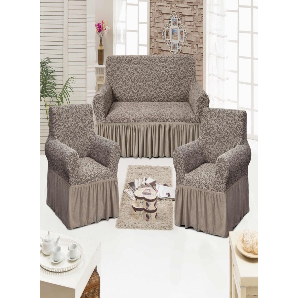 GENERICO - FUNDAS TURKAS 3 CUERPOS MAS 2 DE 1 CUERPO