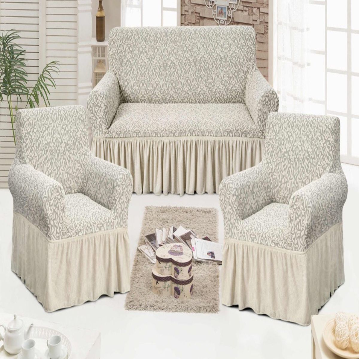 GENERICO - FUNDAS TURKAS 3 CUERPOS MAS 2 DE 1 CUERPO