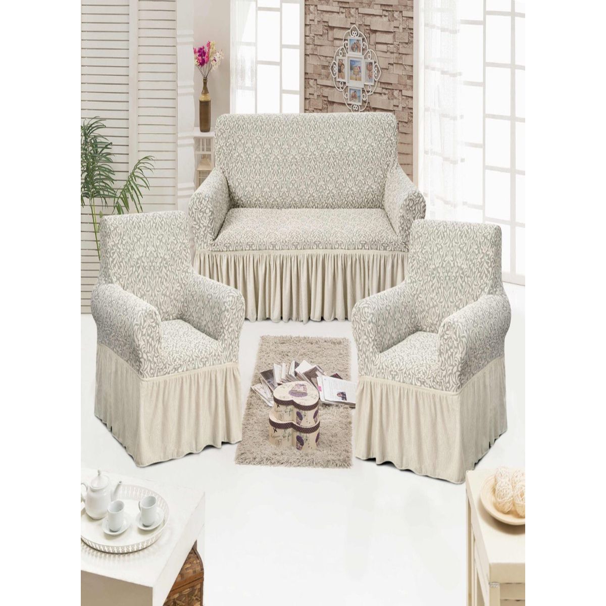 GENERICO - FUNDAS TURKAS 3 CUERPOS MAS 2 DE 1 CUERPO