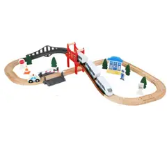 GENERICO - Pista De Autos Y Tren De Madera