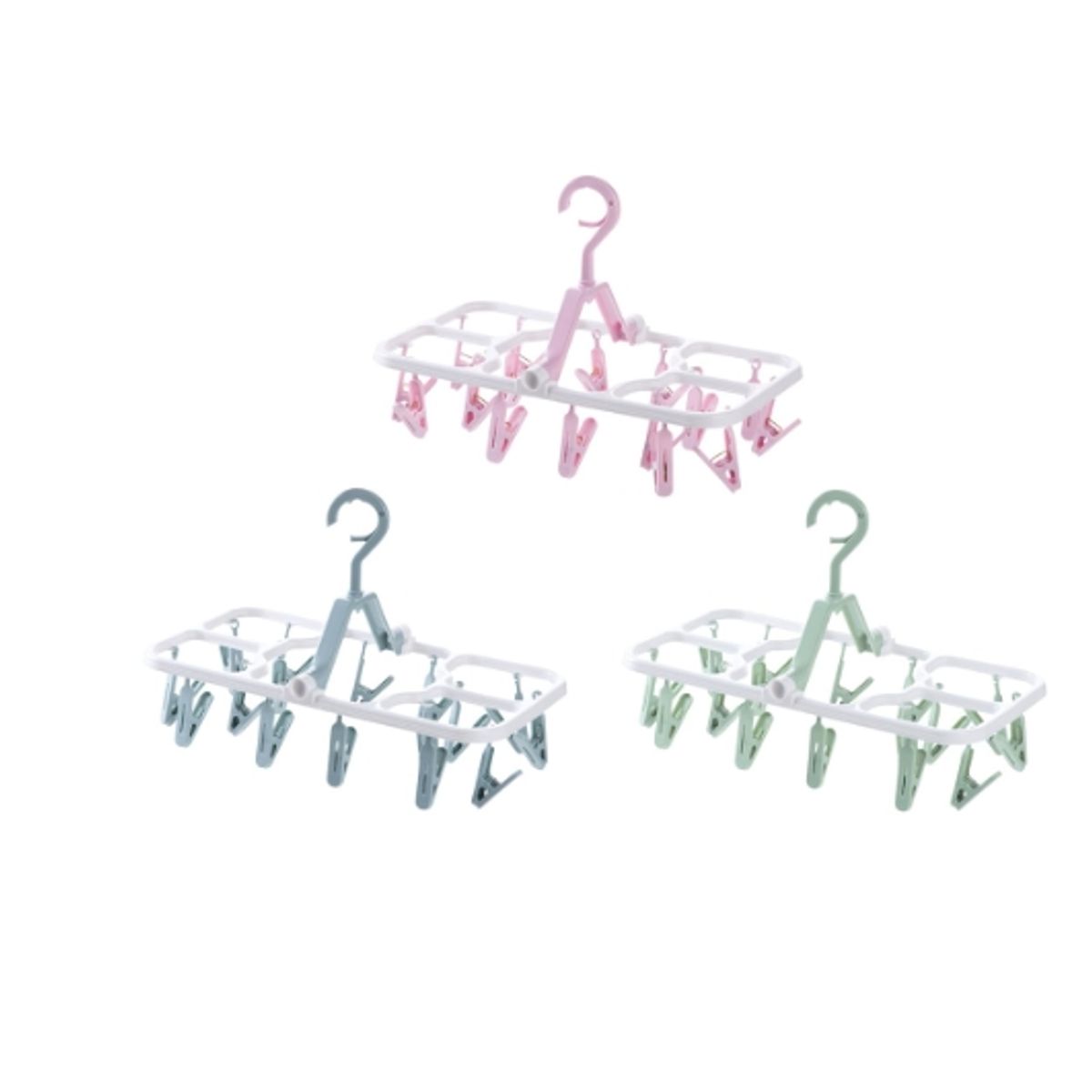 GENERICO - Tendedero Con Pinzas Plastica 16 Clips