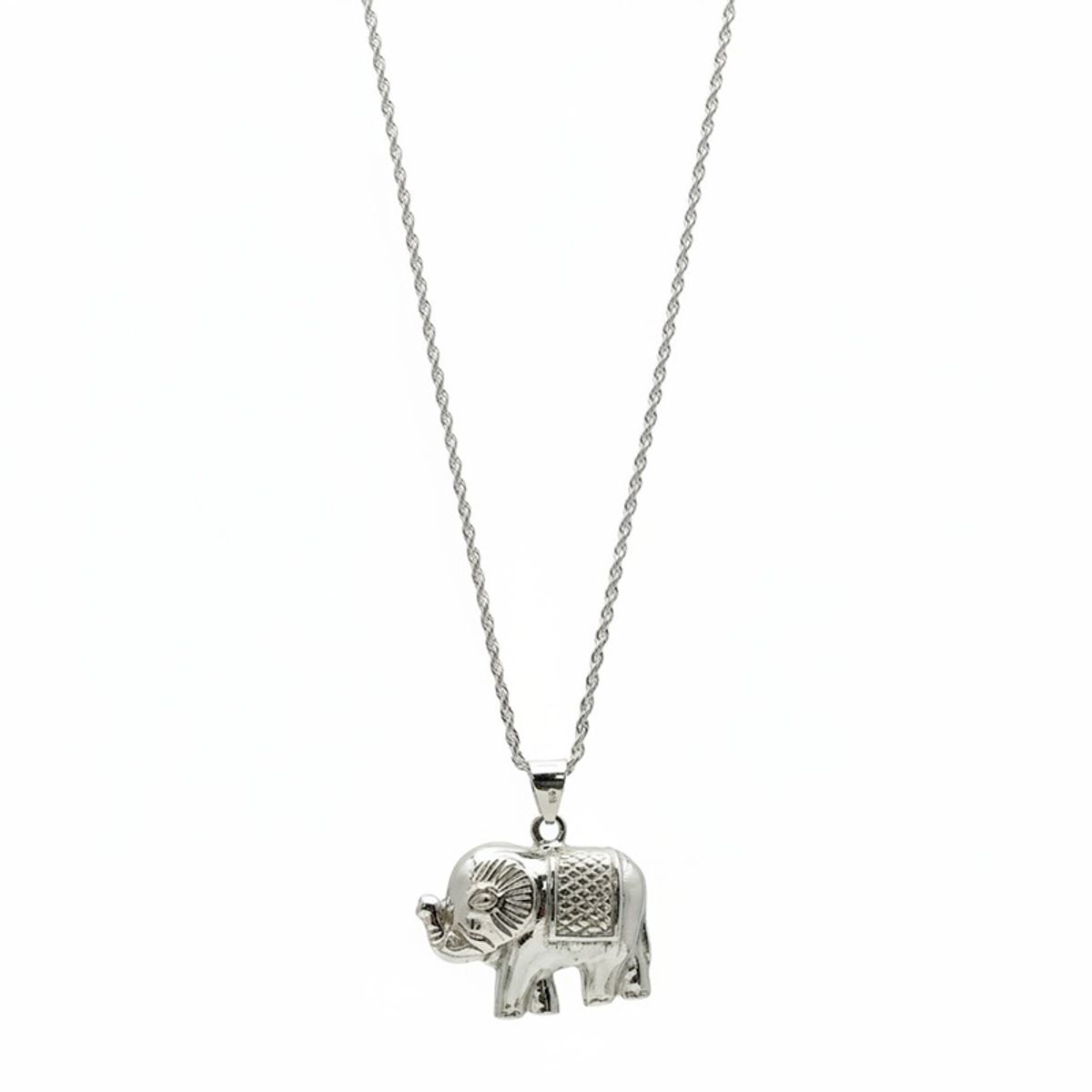 JOYAS MYTOKE - Collar Elefante Grande Tourbillon 70cm Plata 925 Mujer Clasica