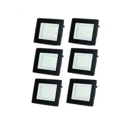 WANT - Pack X6 Foco Proyector Led 50w Exterior Seguridad Sec