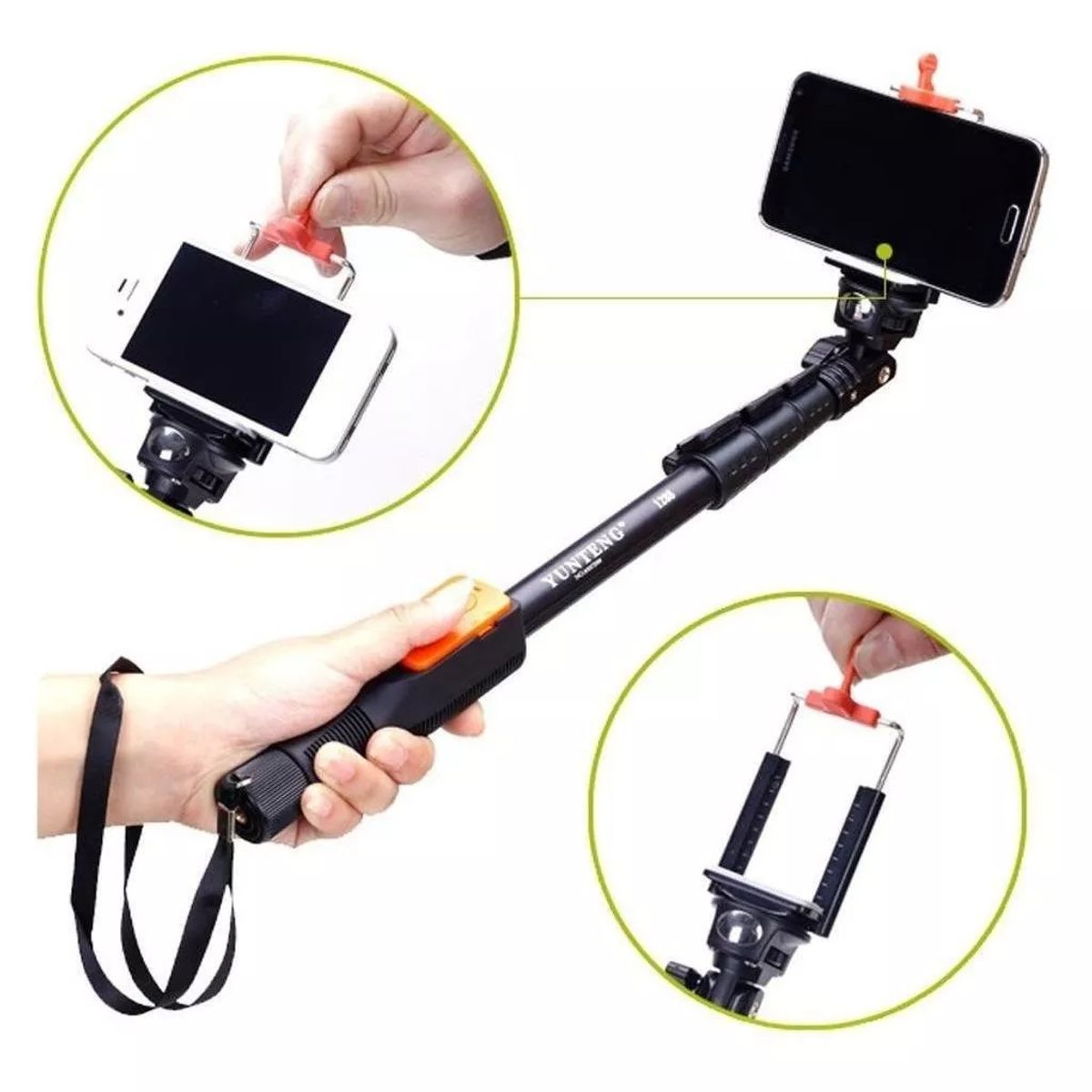 GENERICO - Monopod Baston Selfie Stick Bluetooth Yunteng Calidad Correa