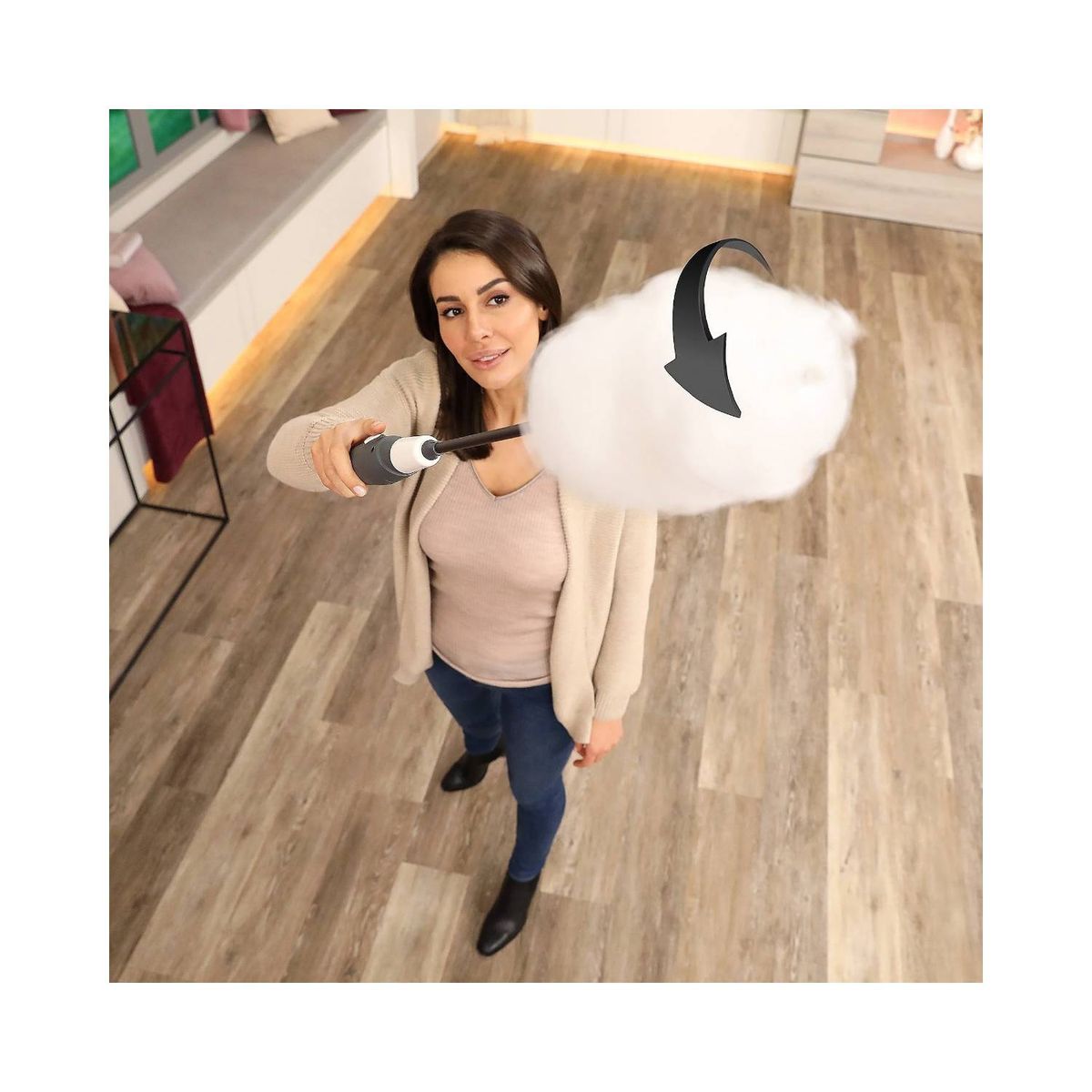 GENERICO - Plumero Mopa Giratorio Extensible 360 Inalambrico Recargable