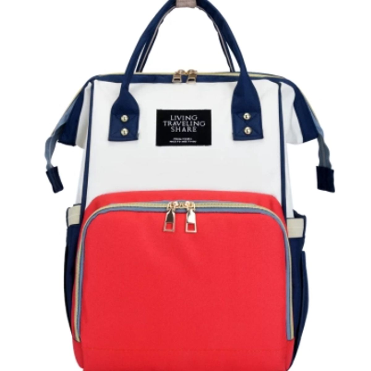 GENERICO - Mochila  Pañalera Bolso roja con azul