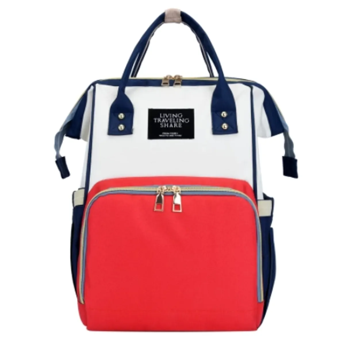 GENERICO - Mochila  Pañalera Bolso roja con azul