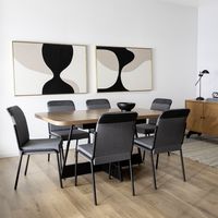 Comedor Río 6 Personas Canela Negro