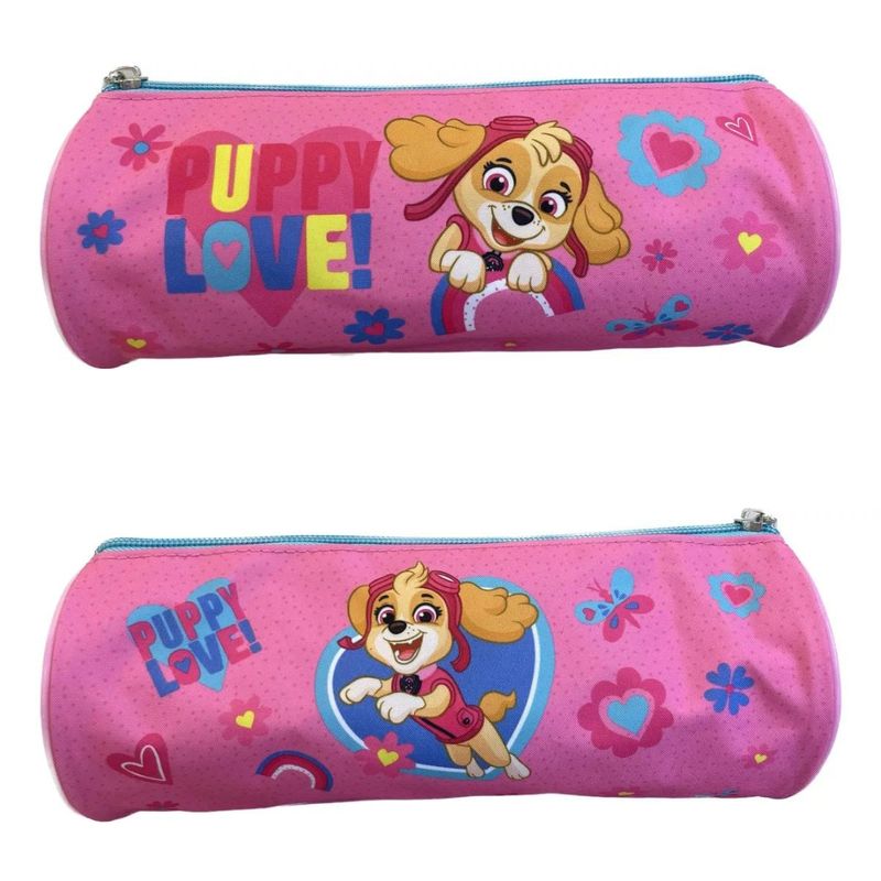 INTEK GAMES - Estuche Escolar Cilindrico Paw Patrol Rosada Niña