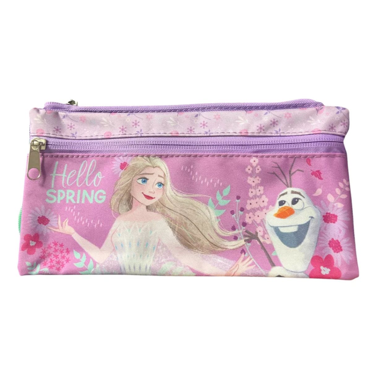 INTEK GAMES - Estuche Escolar Frozen Doble Cierre Cremallera Niñas
