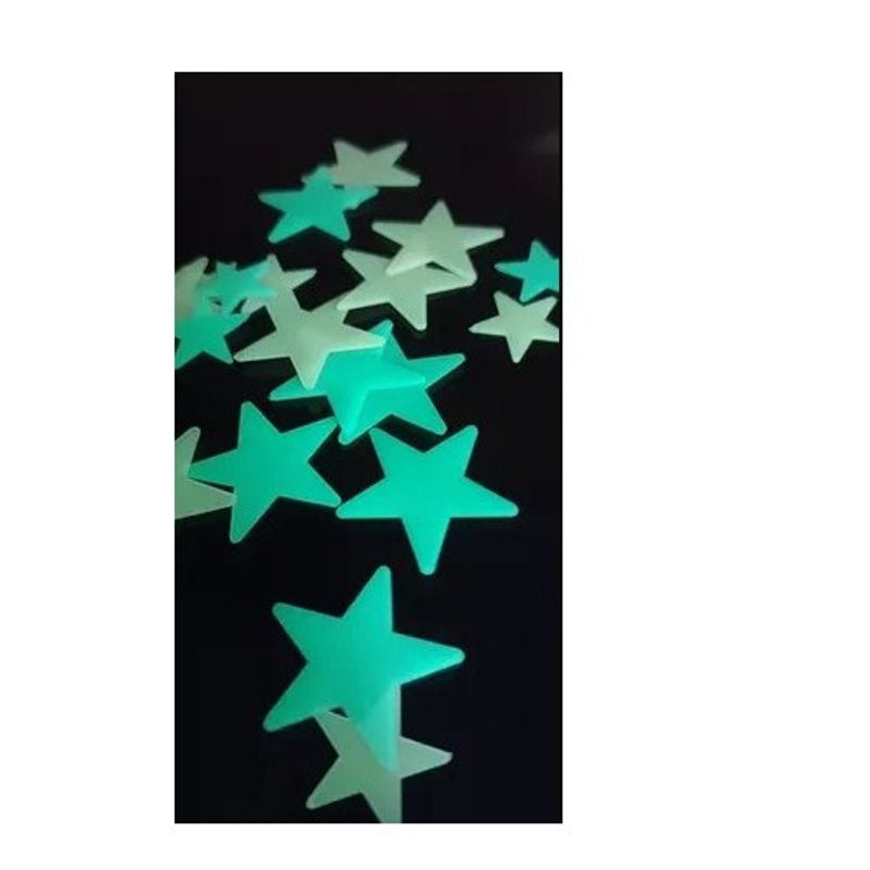 GENERICO - Set 100 Estrellas Fluorescentes Decoración Techo SG104869