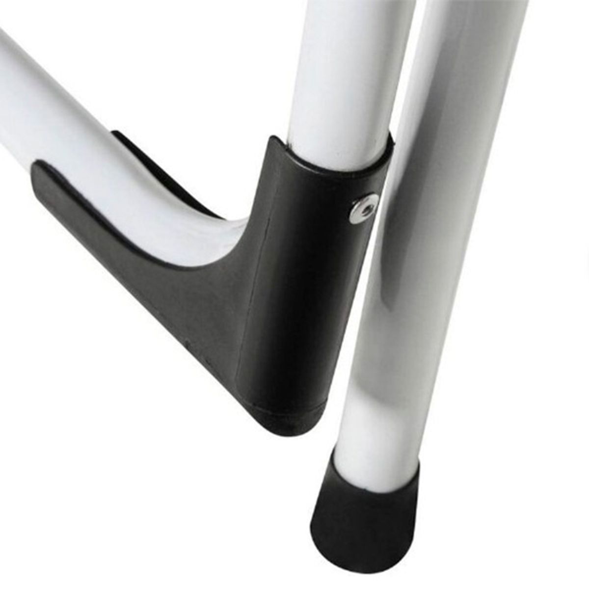 GENERICO - Escalera Acero Tubular 4 Peldaños Heavy Duty 150 Kg - Blanca