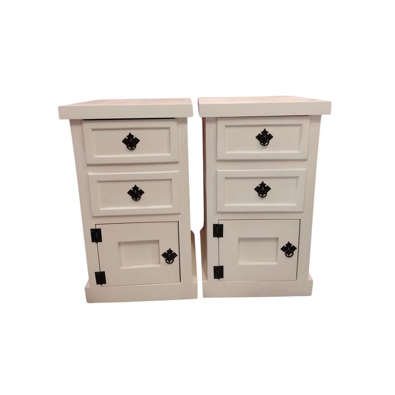 CASAHOGGAR - Velador rustico pack blanco Consenza