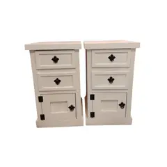 CASAHOGGAR - Velador rustico pack blanco Consenza