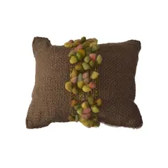 WITRALUN SOUTH AMERICA HANDMADE CRAFT - Cojín Café Matizado Lana de Oveja