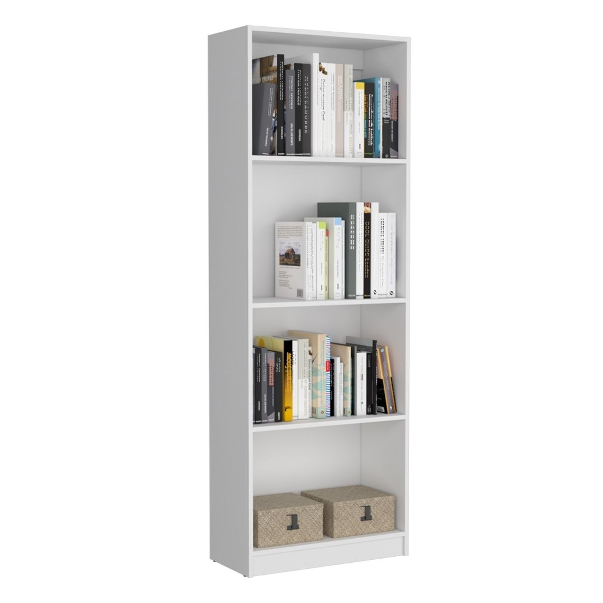 FMFURNITURE - Set Estante + Estante 2 Puertas Fm-003 Blanco
