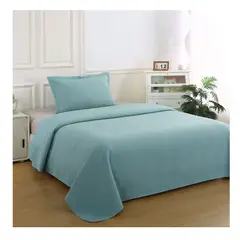 ILLUSIONS - Quilt Atenas King Marca Diseño Moderno Aqua