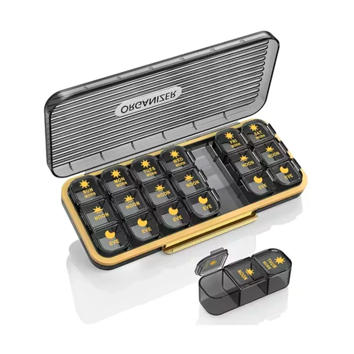 GENERICO - Organizador De Pastillas Portátil Semanal 3 Tomas