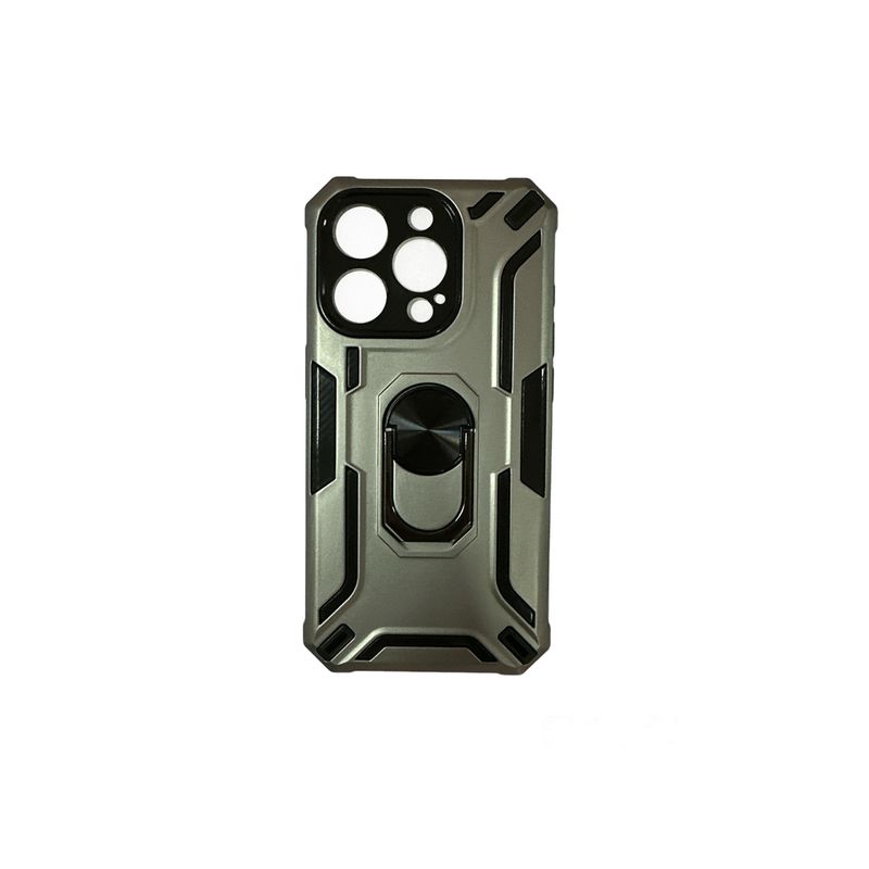 JOIGO - Carcasa Para iPhone 15 Pro Max Con Anillo Soporte Gris.