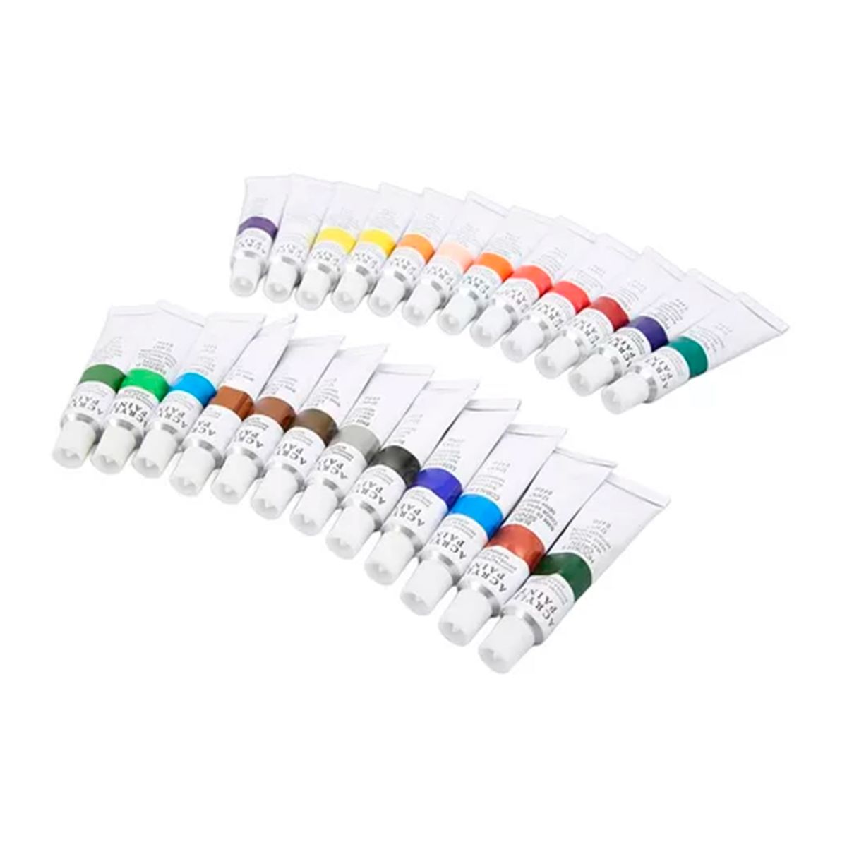 GENERICO - Juego De Pintura Acrilicas 24 Colores Tubos De 12ml