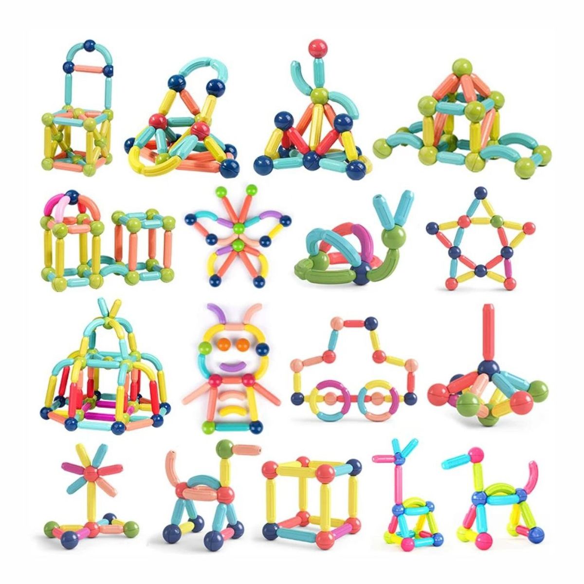 OEM - PUZZLE BLOQUES DE CONSTRUCCION MAGNETICOS MONTESSORI 36 P