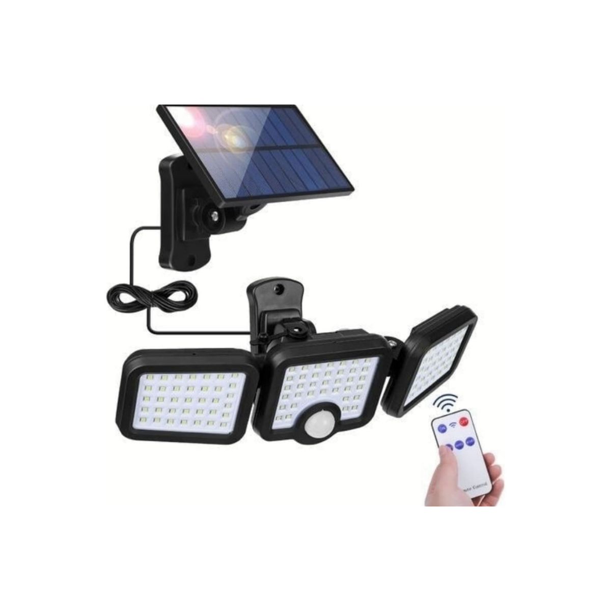 OEM - FOCO SOLAR 3 EN 1 CABLE DE 5MTS Y CONTROL REMOTO