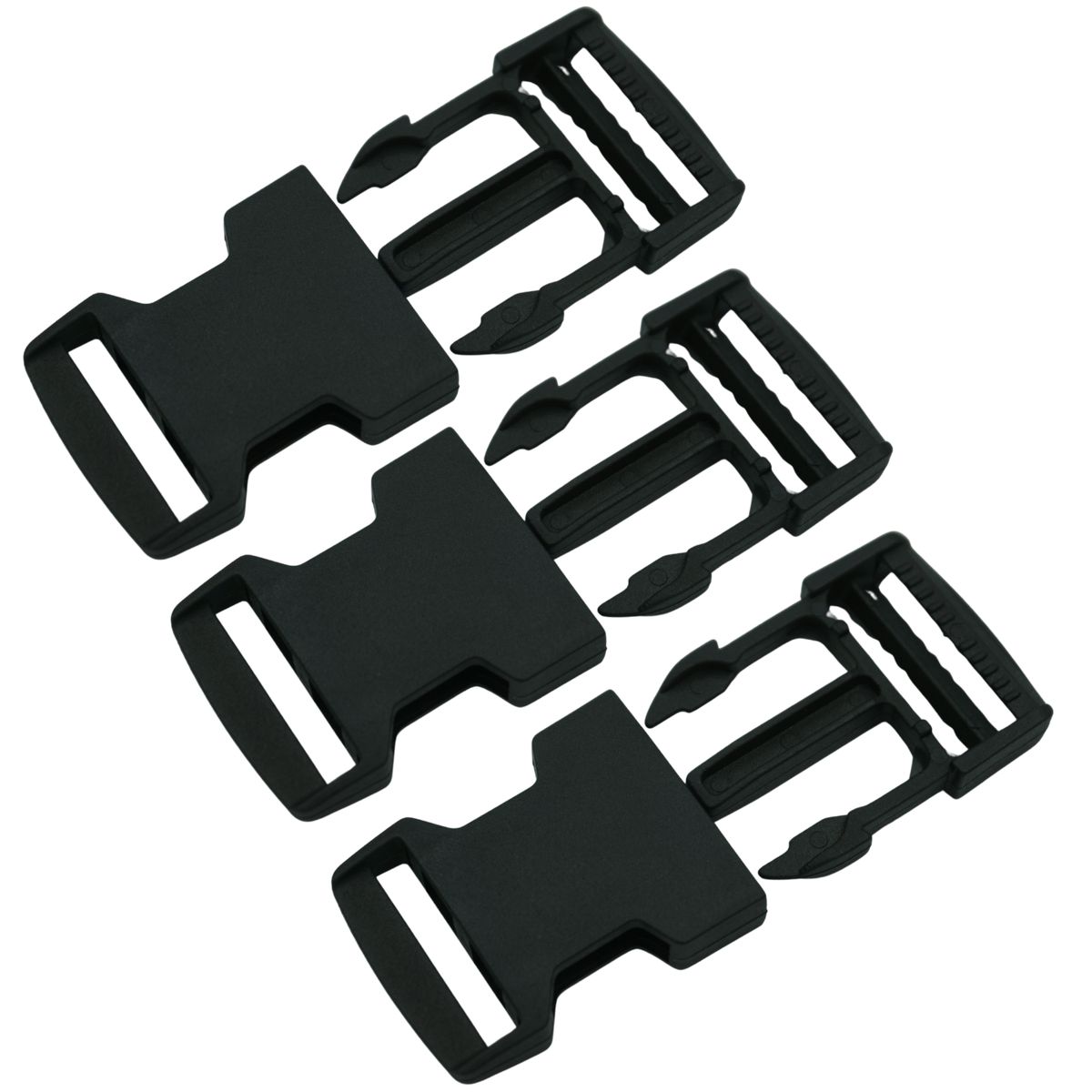 GENERICO - 3X Hebilla Tip Top para huinchas de 5.0 Broche mochila bolso