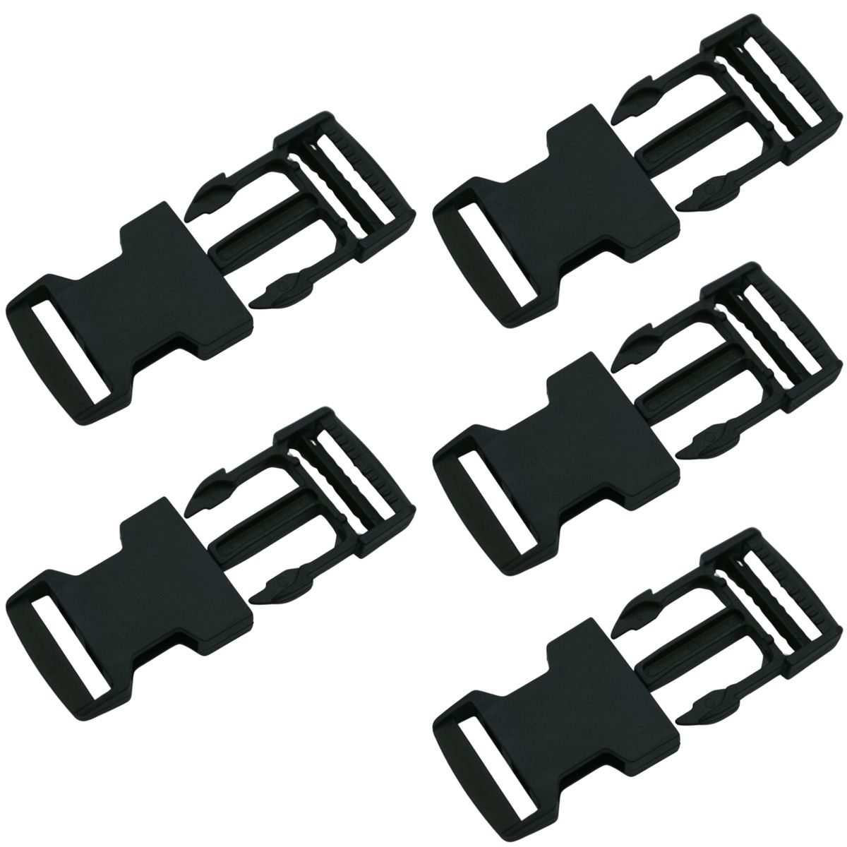GENERICO - 5X Hebilla Tip Top para huinchas de 3.0 Broche mochila bolso