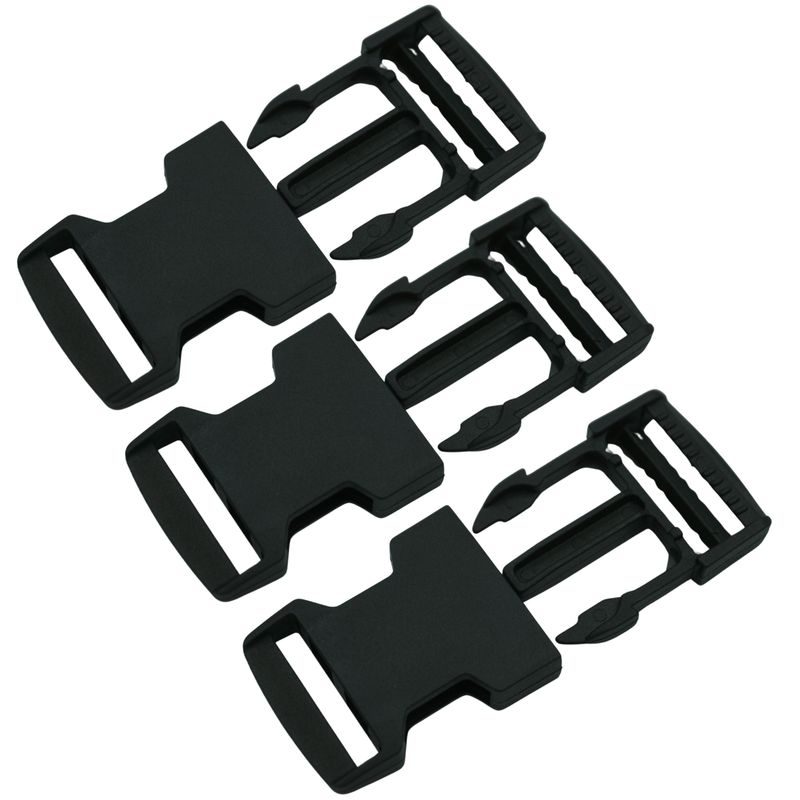 GENERICO - 3X Hebilla Tip Top para huinchas de 2.0 Broche mochila bolso