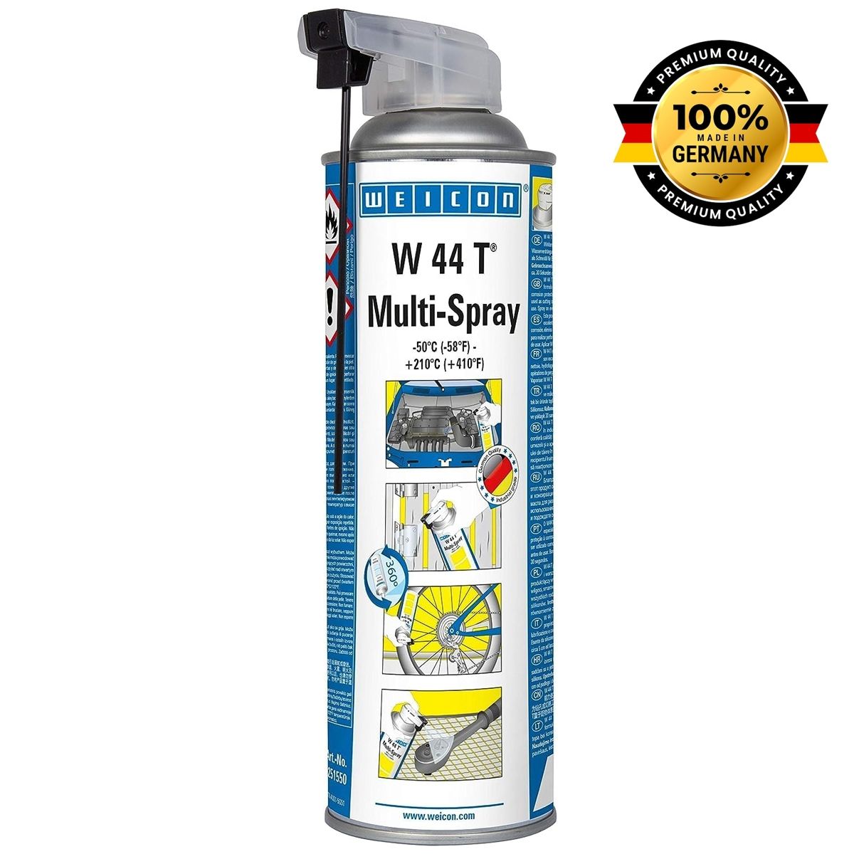 WEICON - Spray Lubricante Anticorrosivo Multifuncional 500 Ml W 44 T