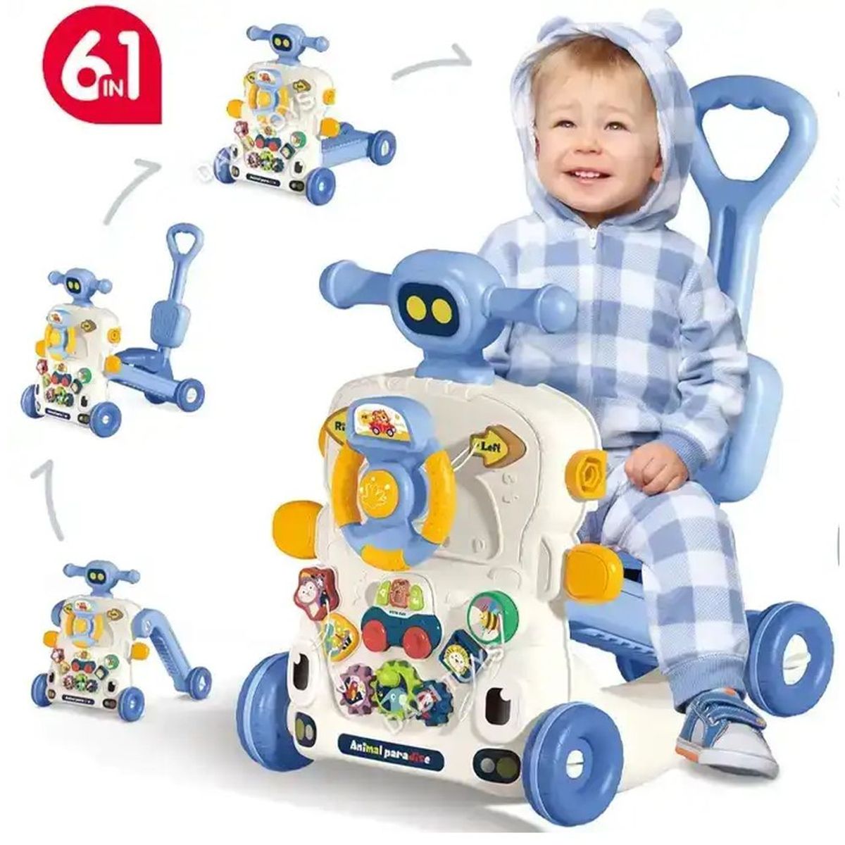 GENERICO - Andador Caminador Celeste Bebé Musical Multifuncional 6 En 1