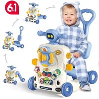 Andador Caminador Celeste Bebé Musical Multifuncional 6 En 1