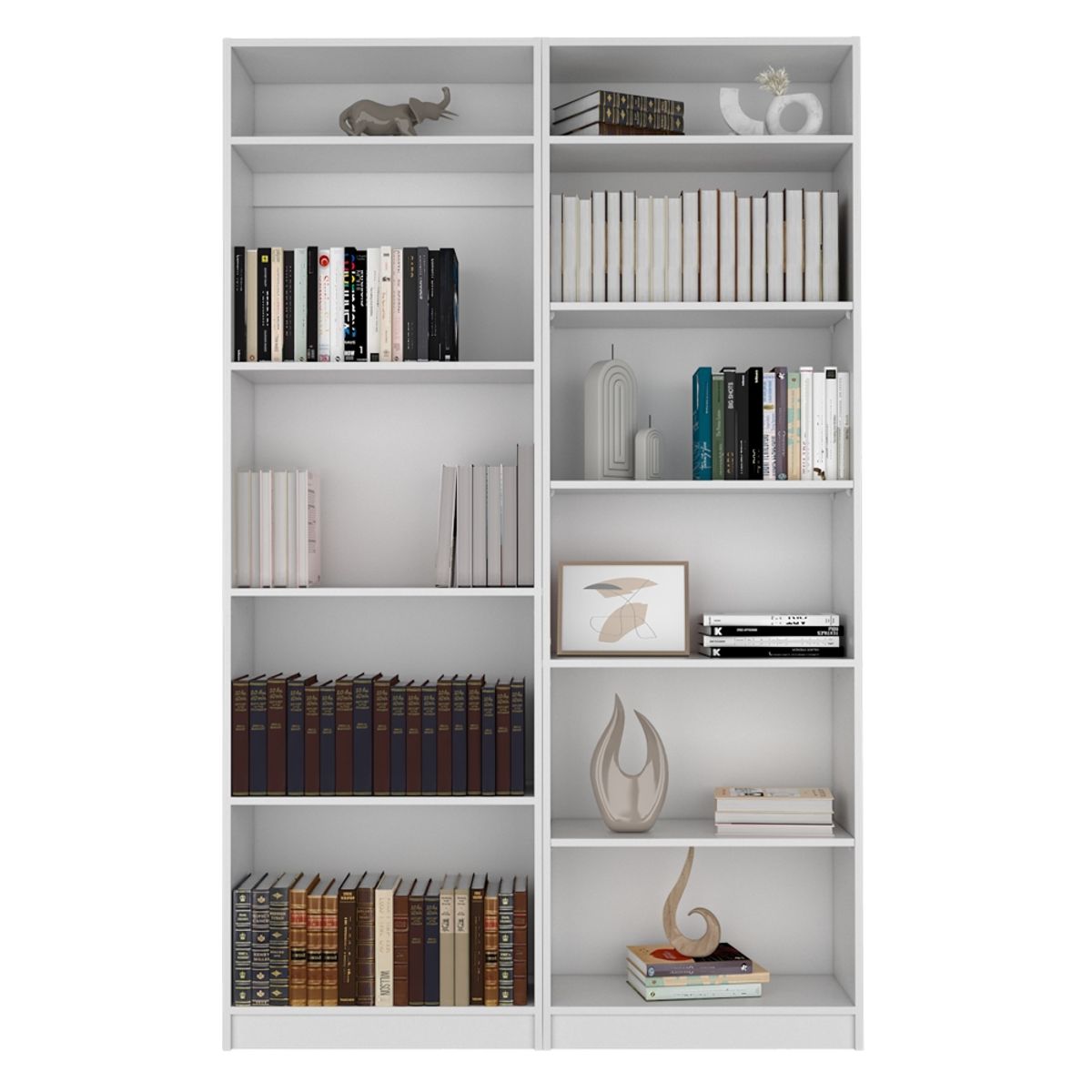 FMFURNITURE - Set 2 Estantes + Complemento Fm-023B Blanco