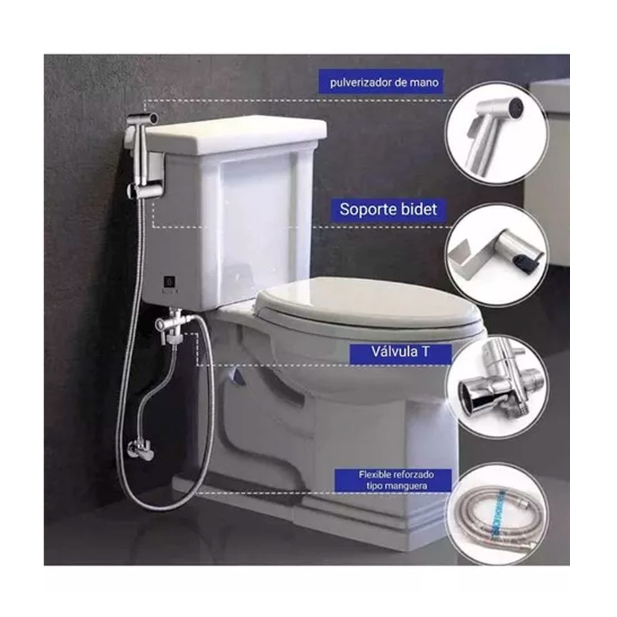 GENERICO - Inodoro Bidet Rociador Acero Inoxidable De Mano