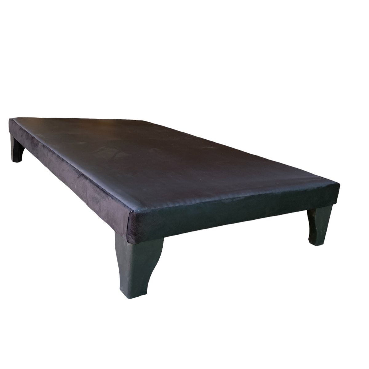 MBC - Base de Cama Europea 1.5 Plazas Felpa Negro