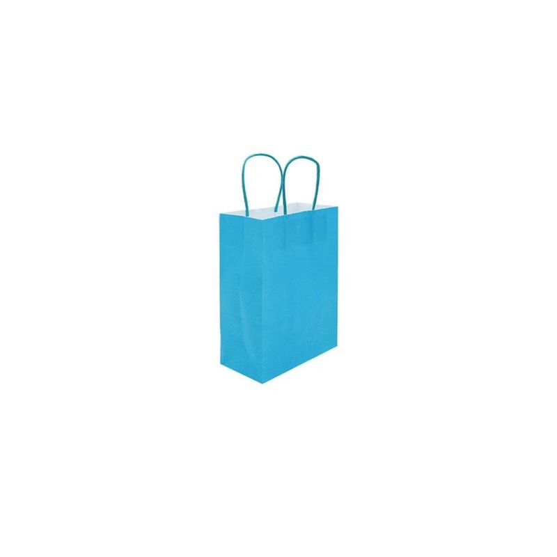 GENERICO - Bolsa De Papel Pequeña Celeste 16x22x8cm