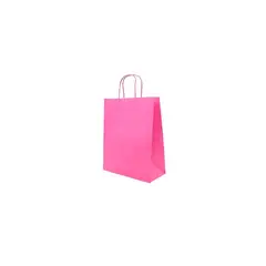 GENERICO - Bolsa De Papel Pequeña Rosada 16x22x8cm
