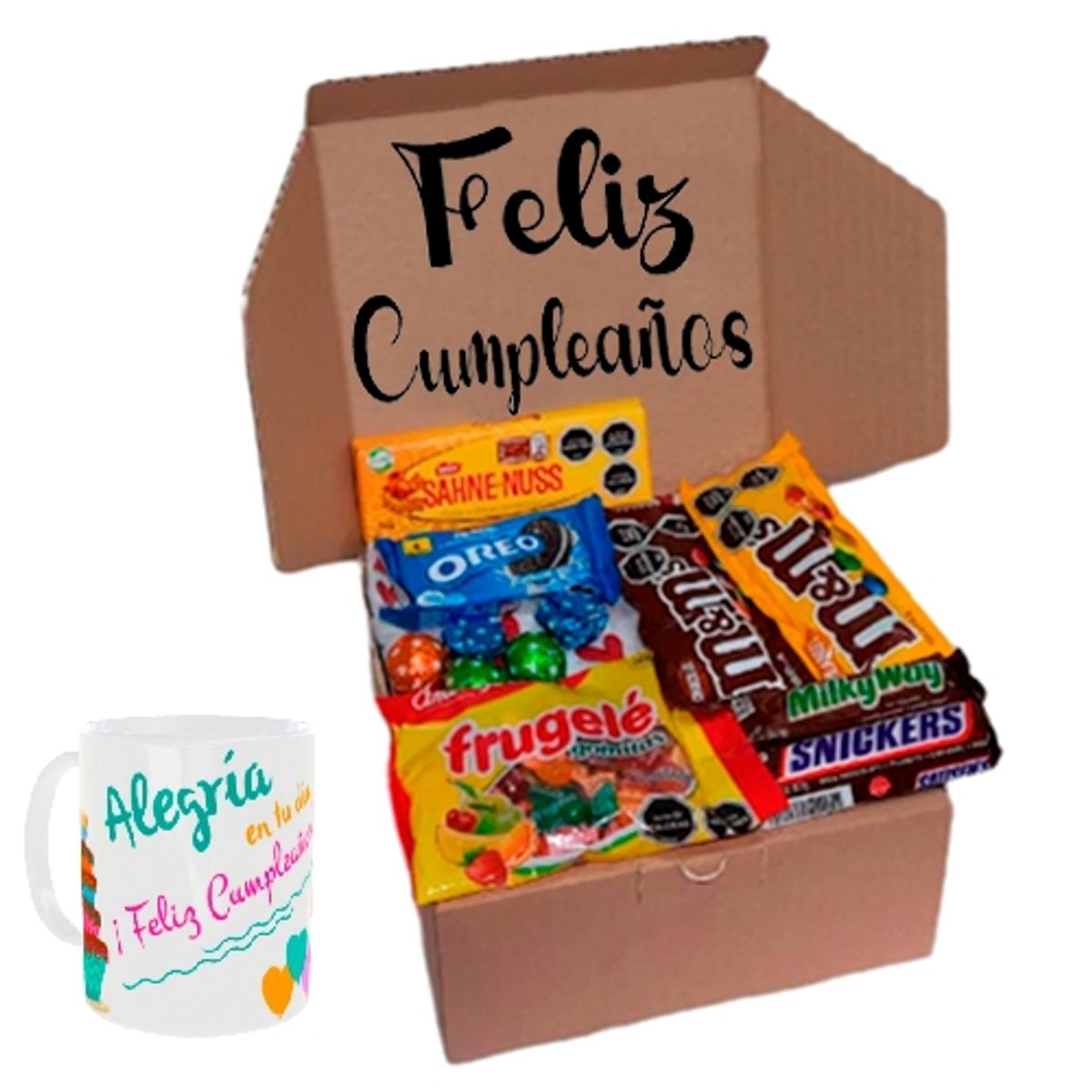 GENERICO - Caja Box Sorpresa chocolates Feliz Cumpleaños  Taza
