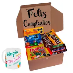 GENERICO - Caja Box Sorpresa chocolates Feliz Cumpleaños Taza