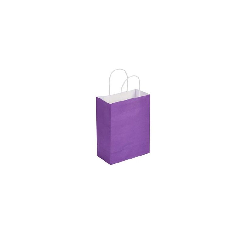 GENERICO - Bolsa De Papel Mediana Morada 26x22x11cm